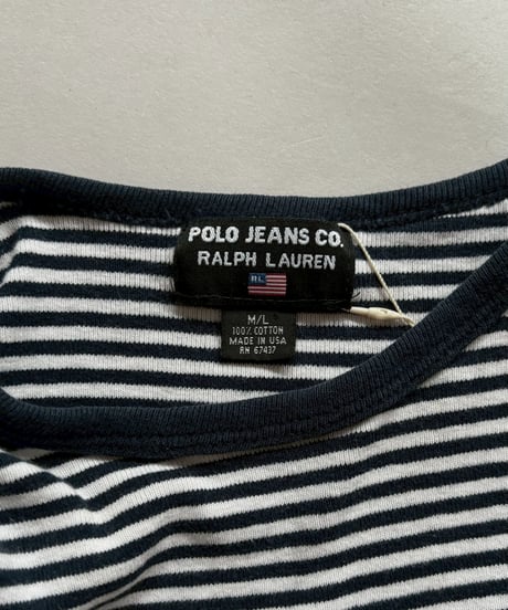 【USED】 POLO JEANS Co. Boarder L/S T-shirt / 260502-024