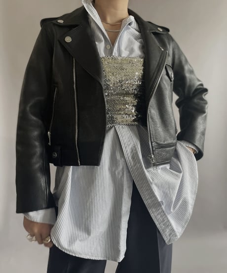 【USED】 GANNI Leather Jacket / 230401-021