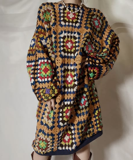 【RE;CIRCLE】 RE Granny Knit L/S Top/210917-012