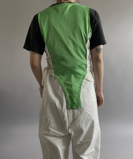 【RE;CIRCLE】 Re  Mesh Lace Switching Leotard Top /  240720-037