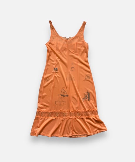 【Mashup Products】 Silk Screen Sheer One-Piece /  240217-002