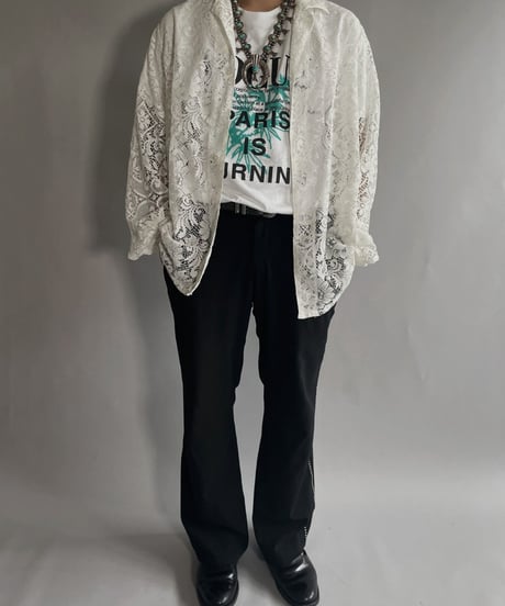 【RE;CIRCLE】 RE Men's Crochet Lace Shirt / 220915-002