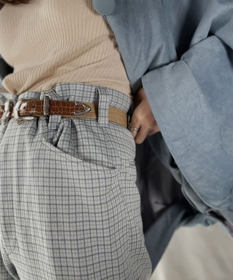 【USED】 Check Flared Pants / 220107-012