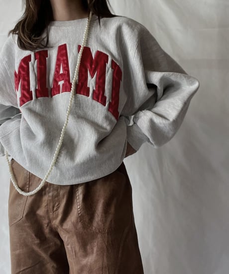 【USED】   90's USA Champion Reverse Weave Sweat MIAMI/211007-029