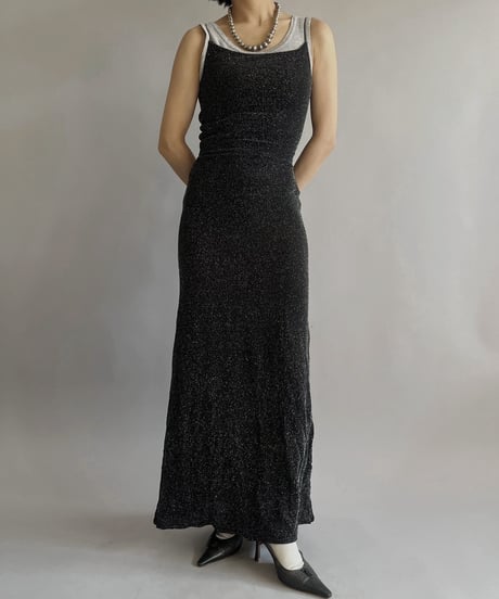 【USED】 Lame Camisole Long One-Piece/ 240224-038