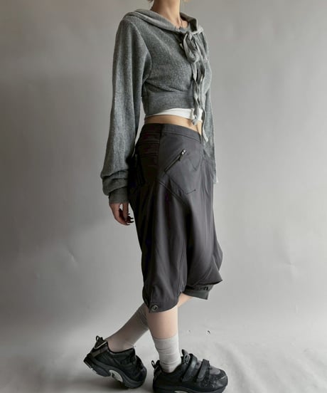 【RE;CIRCLE】 RE Hooded Acrylic Short Cardigan / 251016-009