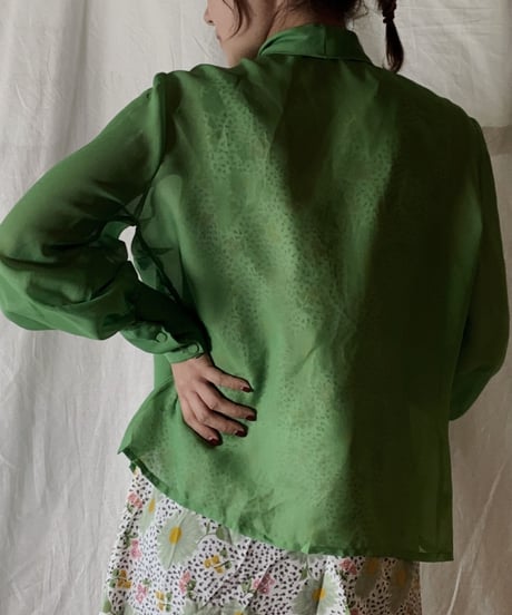 【USED】 See-through Poly Blouse/210331-028
