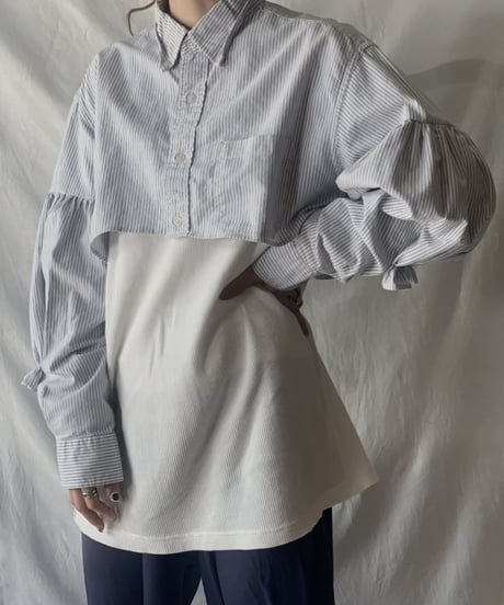 【RE;CIRCLE】  Gather Sleeve Short Shirt②/210303-037