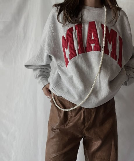 【USED】   90's USA Champion Reverse Weave Sweat MIAMI/211007-029