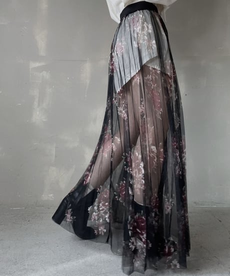 【USED】Poly Long Skirt/ 220312-007