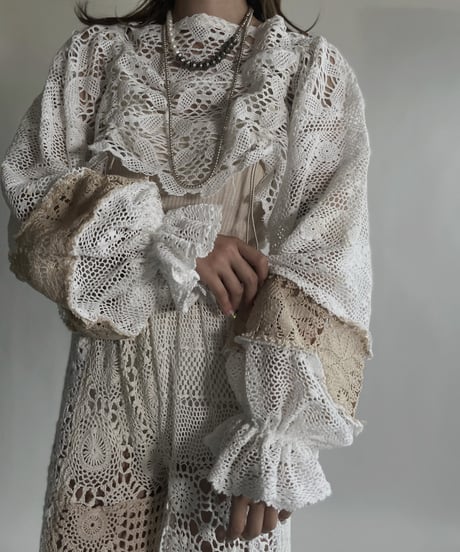 【RE;CIRCLE】 RE Crochet Cord Top / 220623-016