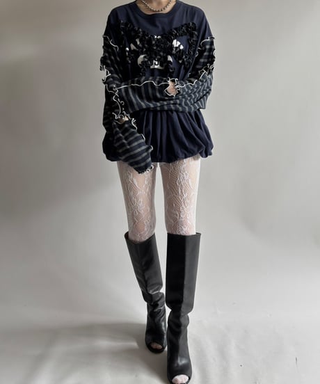 【RE;CIRCLE】 RE Mellow L/S Ribbon Top/ 250710-019