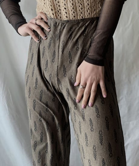 【USED】Lace Patterned Poly Pants/210217-051