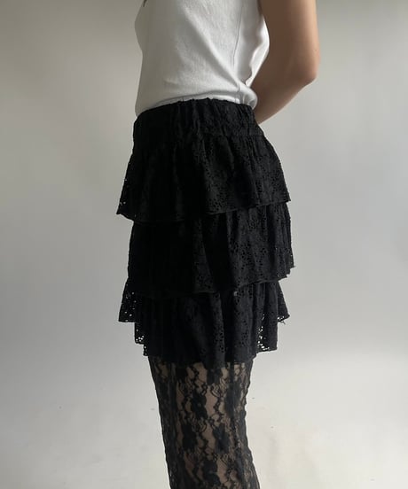 【USED】 Lace Paattern Skirt /250213-009