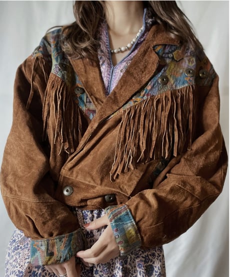 【USED】  Suede Jacket①/211110-028