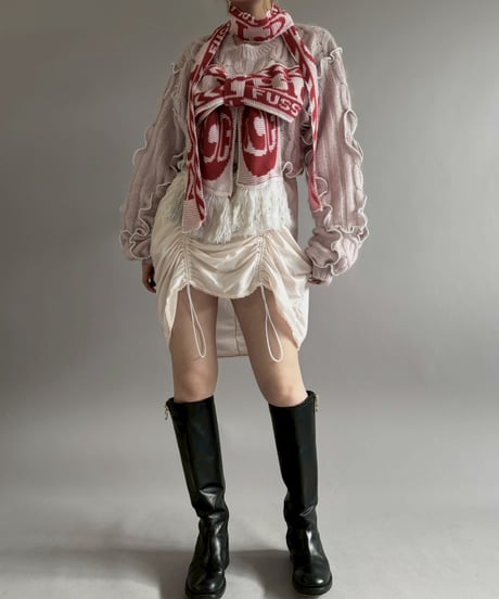 【RE;CIRCLE】 RE Mellow Ribbon Knit Top + Tie / 260122-008