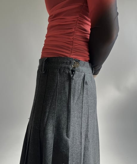 【USED】 Wool Pleats Skirt/250118-025