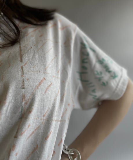 【USED】 JERZEES Hand Paint T-Shirt  /240608-020