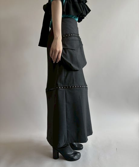 【RE;CIRCLE】 RE Suit Asymmetry Long Skirt/ 250717-014