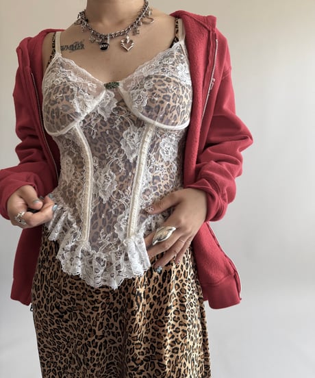【USED】 Lace Pattern Camisole Top  /250322-005