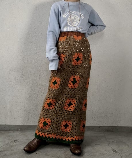 【RE;CIRCLE】 Granny Knit Long Skirt ② /210125-009