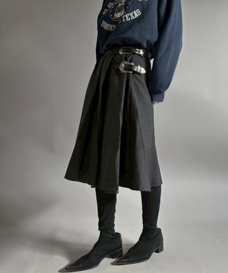 【RE;CIRCLE】 RE Suit Pleats Wrap Skirt/ 260108-008