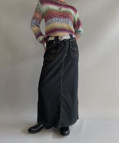 【USED】 Patterned  Short Knit Top 231209-007