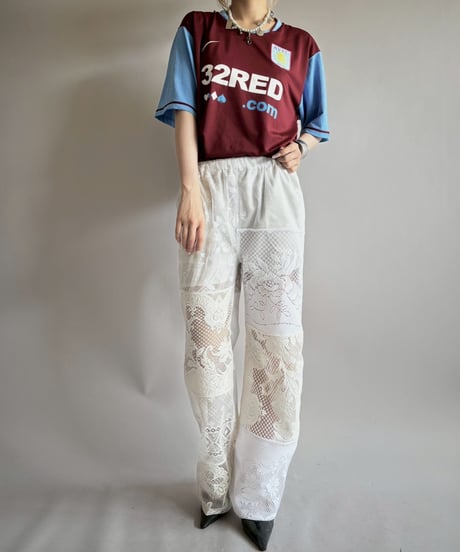 【RE;CIRCLE】 RE Crochet Lace Patch work Pants / 250731-004