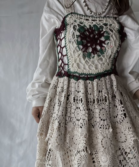【RE;CIRCLE】 RE Granny × Crochet N/S One-piece②/211014-018
