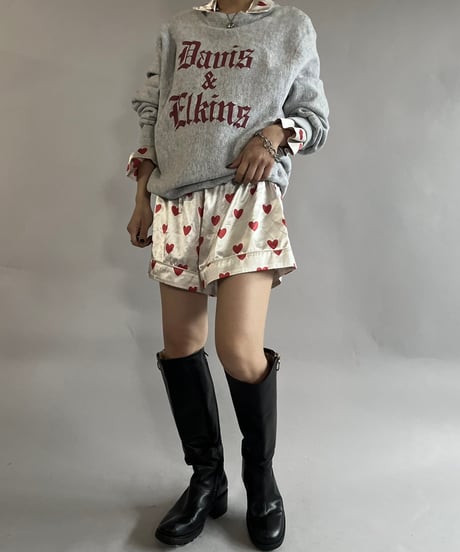 【USED】 MUMU Heart Patterned Pajama Set Up  /241109-016