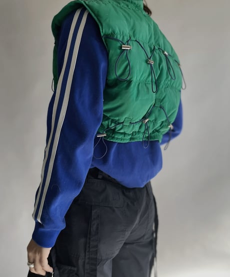 【RE;CIRCLE】 RE Draw Cord Short Down Vest / 230126-016