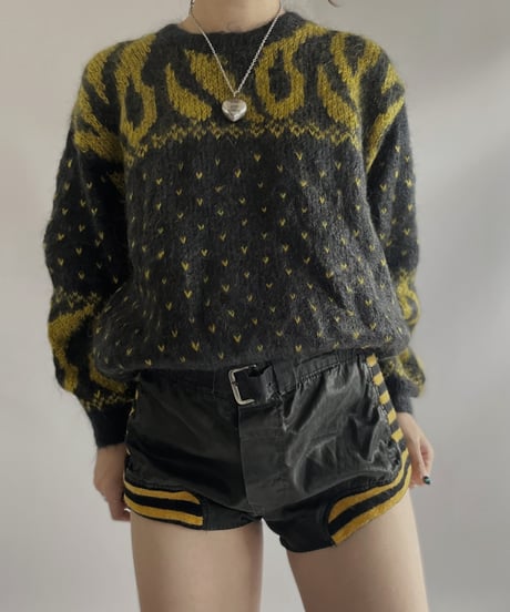 【USED】 Patterned knit Top / 231209-020