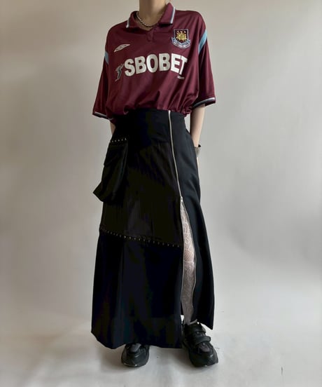 【RE;CIRCLE】 RE Suit Asymmetry Long Skirt/ 250717-019