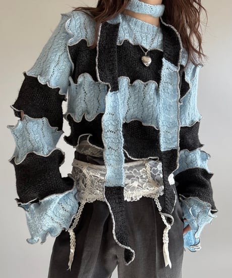 【RE;CIRCLE】 RE Mellow Knit Top + Muffler  /  241226-013