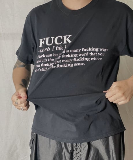 【USED】 S/S T-shirt FUCK /210708-016