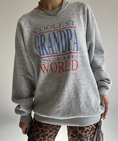 【USED】 Made in USA 90s Screen Stars GRANDPA Sweat Top /250104-028