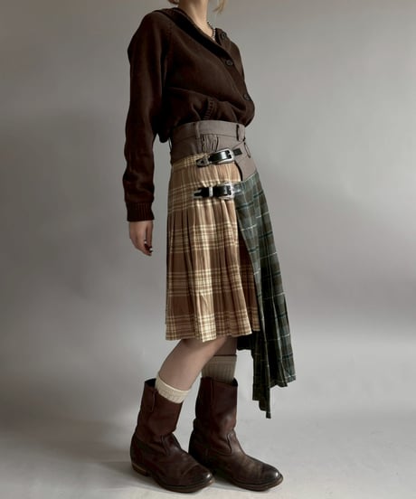 【RE;CIRCLE】 RE Kilt Long Skirt / 260108-005