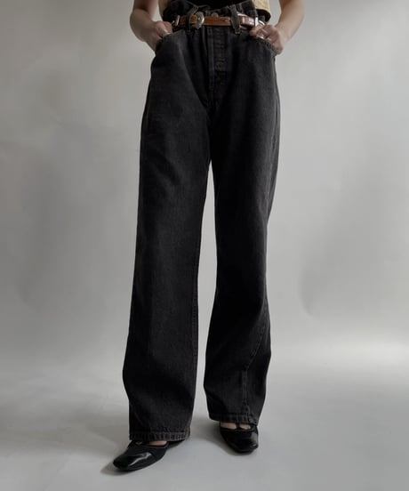 【USED】   Levi's Denim Pants 501 Black / 220416-034