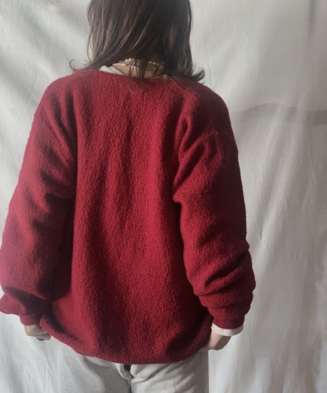 【USED】 Acrylic Knit Cardigan③ /210303-005