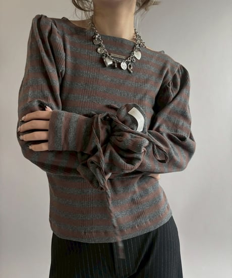【RE;CIRCLE】 RE Border Top/ 260402-014