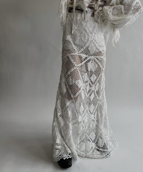 【RE;CIRCLE】 RE Crochet Lace Mermaid Skirt / 220526-024