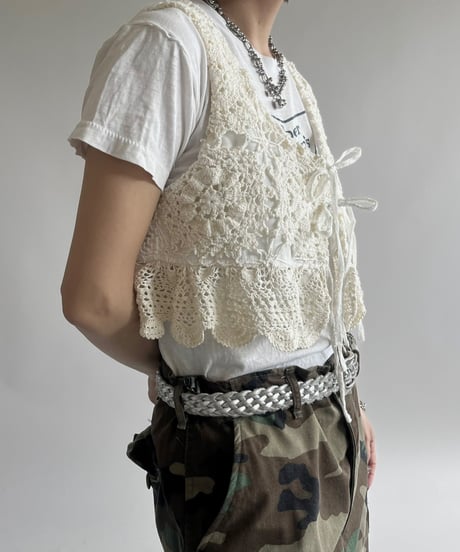 【RE;CIRCLE】RE Crochet Short Vest / 250515-006