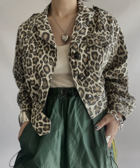 【USED】 VERTIGO Leopard Patterned Short Jacket/ 231125-007