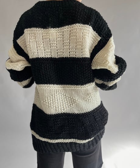 【USED】 PRINCE BERNAD Border Knit Top/241207-013