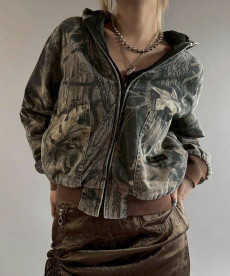 【USED】 Real Tree Camo Padded Zip Parka /251101-017