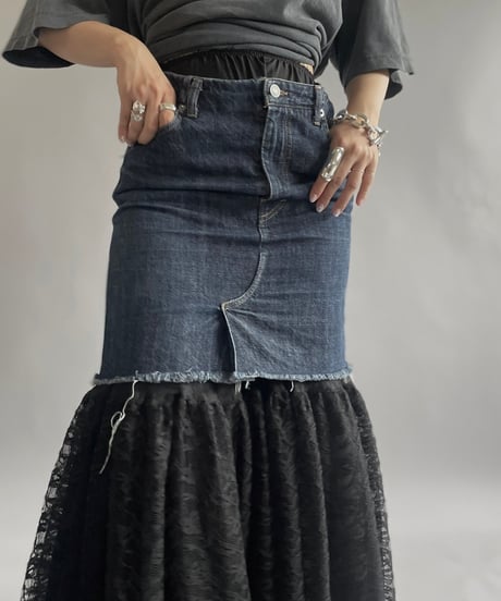 【USED】 Denim Mini Skirt /240729-076