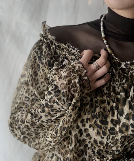 【USED】Leopard Patterned See-through Top/210217-048
