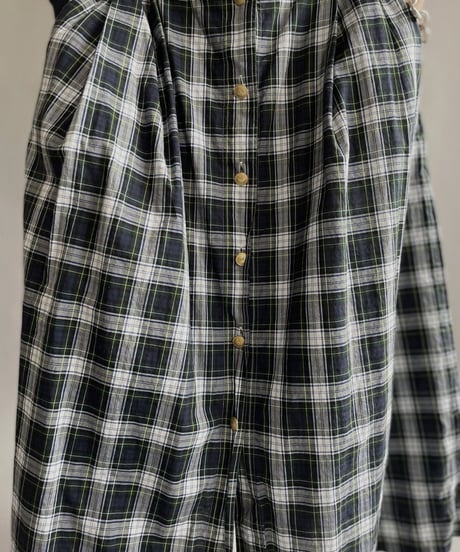 【USED】 Cotton Checked Long Skirt / 220903-001