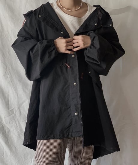 【USED】 Dyed Black US Snow Hoodie  /201020-019