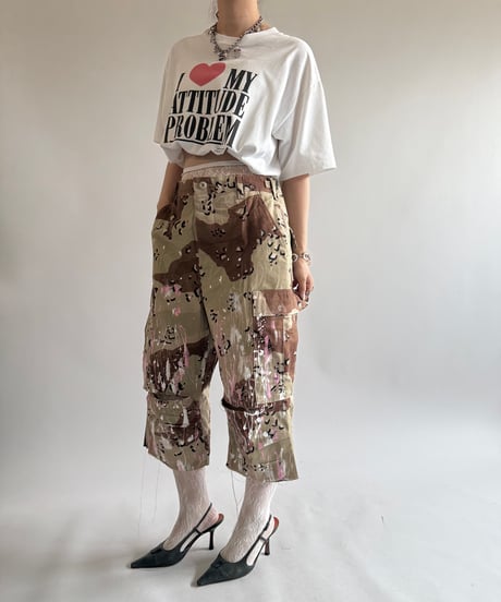 【USED】 80~90's I ♡ MY ATTITUDE PROBLEM T-Shirt / 250614-005